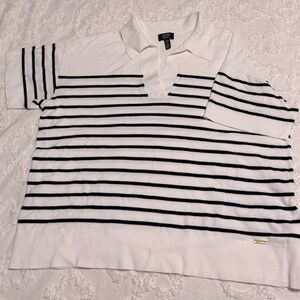 Jones New York Cream Polo Shirt